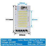plaque led 100w blanc matrice diodes ic intelligent ac220v moderne technologique