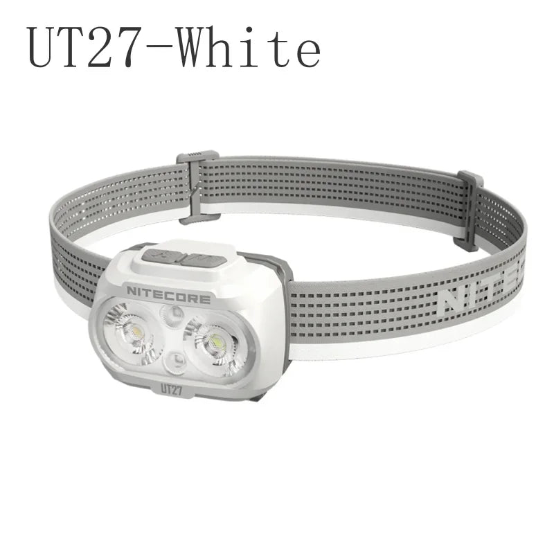 lampe frontale rechargeable led sportive jaune gris noir bandeau élastique points utilitaire