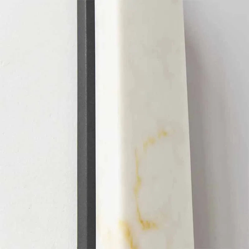 lampe murale moderne blanc doré marbre veines jaunes acier inoxydable éclairage maison 51cm 12cm