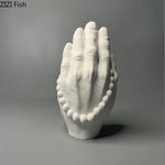vase blanc moderne mains prière décoration sculptural chambre ornement statue erotique