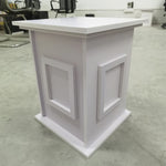 stand décoration blanc moderne mariage rangée colonne panneaux vertical horizontal
