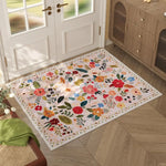 tapis fleuri moderne antidérapant résistant décoloration salon entrée polyester imperméablewashable