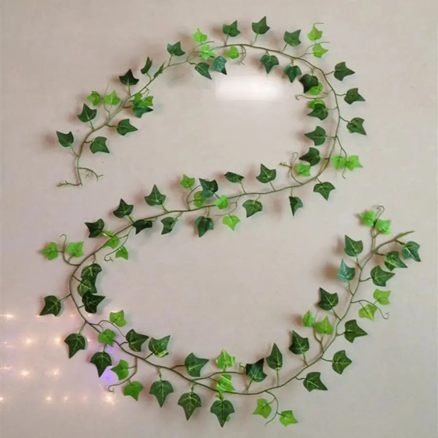 guirlande végétale artificielle feuilles vertes modernes extérieur intérieur décoration mariage fête prénuptiale accrochage simple