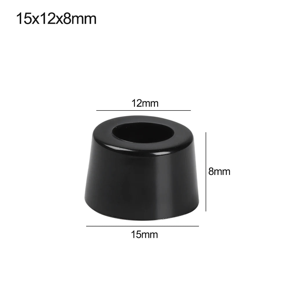 pieds meubles noirs ronds lisses modernes 10 pièces différentes tailles