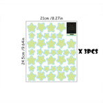stickers muraux étoiles lune enfants décorations modernes bleu vert rose chambre salon pvc adhésifs