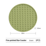sous verres perforés moderne vert clair rose bleu noir respectueux environnement anneaux métalliques set