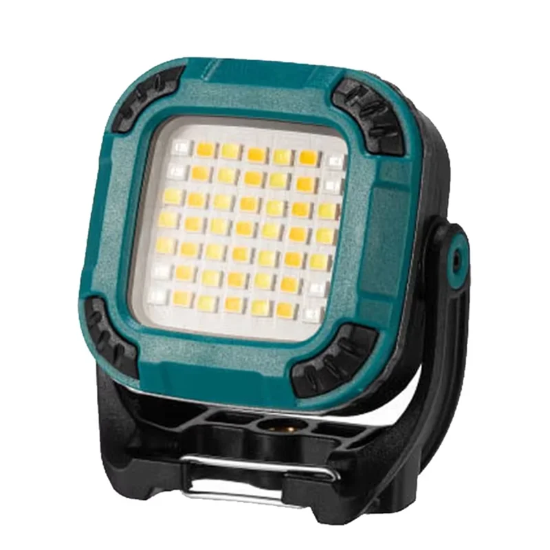 lampe led portable camping travail rechargeable bleu turquoise noir robuste