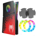 console jeu moderne anneaux led ruban rvb camouflage noir rouge