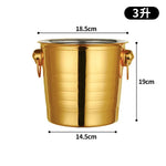 cuves glace acier inoxydable cuivre doré poignées métalliques classique moderne bar cocktails refroidissement 3l
