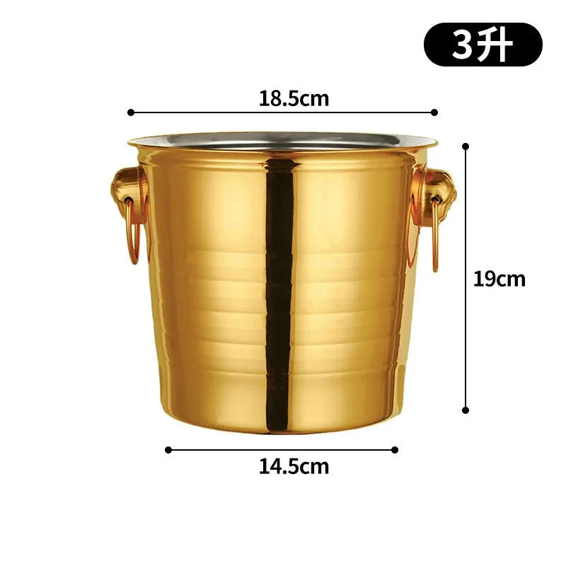cuves glace acier inoxydable cuivre doré poignées métalliques classique moderne bar cocktails refroidissement 3l