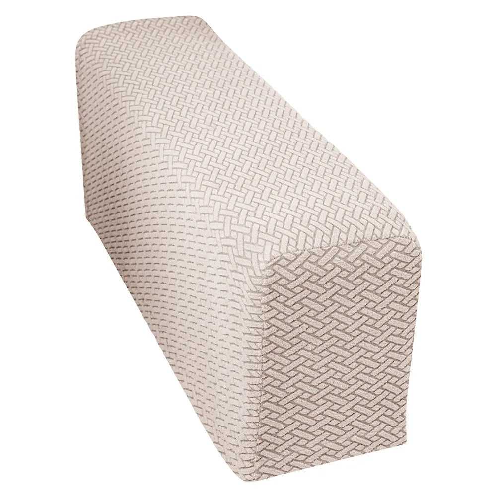 couvre main bleu marine tissé motifs géométriques moderne fixations washable chaise canapé protection meuble