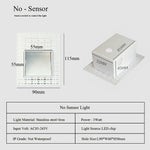 Plaque lumière LED intégrée moderne perforée blanc sensoriel 100 240V