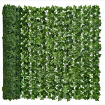 rideau végétal artificiel feuilles vertes moderne clips fixationextérieur décoration jardin balcon