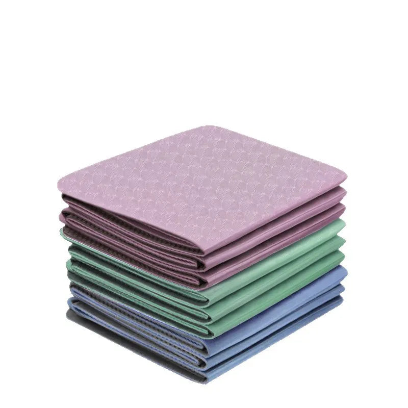 tapis yoga pliable rose corail motif géométrique moderne 80cm 183cm tpe FITNESS yoga maison