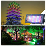 projecteur led noir multicolore ip65 bras articulé moderne extérieur 50w rvb aluminium