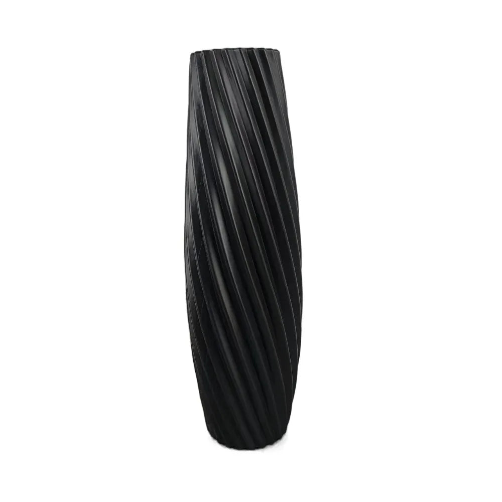 vases modernes plastique rayures diagonales blanc noir rouge vert gris