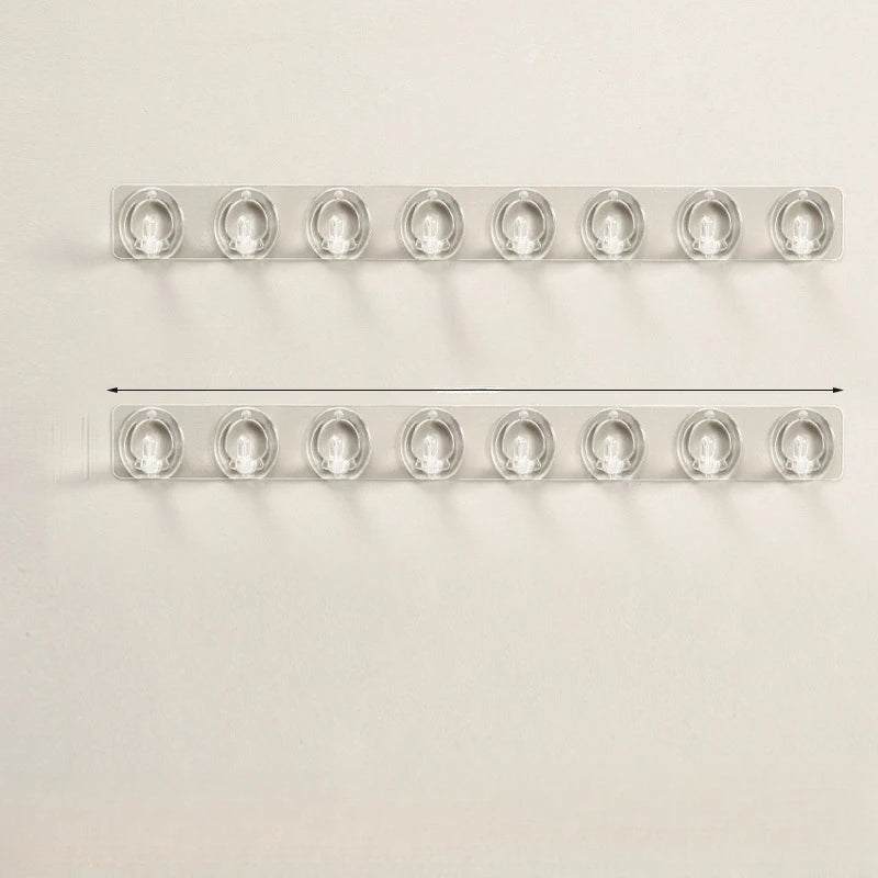présentoir mural transparent bijoux accessoires cheveux crochets moderne minimaliste adhésif