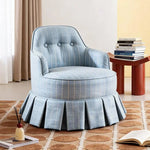 fauteuil classique rayures horizontales couleur beige bleu clair moderne salon chambre