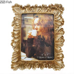 cadre photo or argent feuillages relief classique baroque 4x6 5x7 6x8