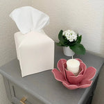 boîte mouchoirs moderne cuir noir blanc gris marron amovible rangement cuisine