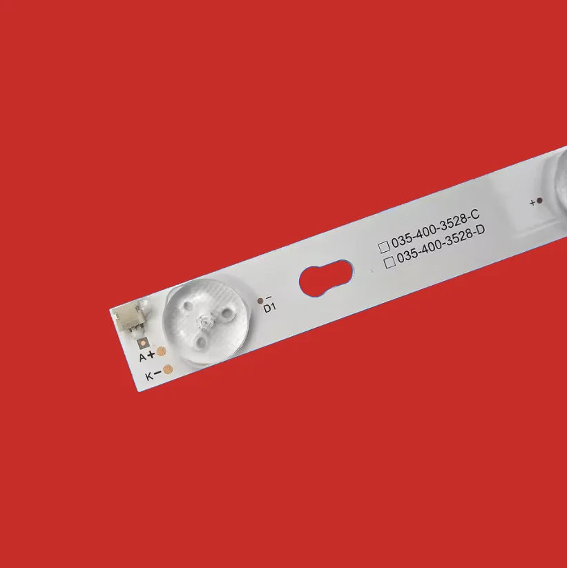 bande led 10 lumières blanc points noirs modernes connecteurs couleurs 3v 780mm