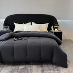 couette matelassée polyester géométrique noire moderne toutes saisons 135x200cm