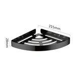 étagère salle bain moderne acier inoxydable argenté noir lisse brillante minimaliste