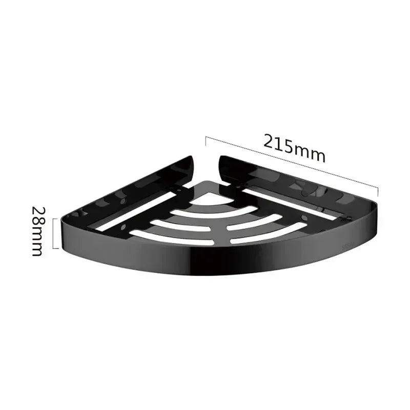 étagère salle bain moderne acier inoxydable argenté noir lisse brillante minimaliste