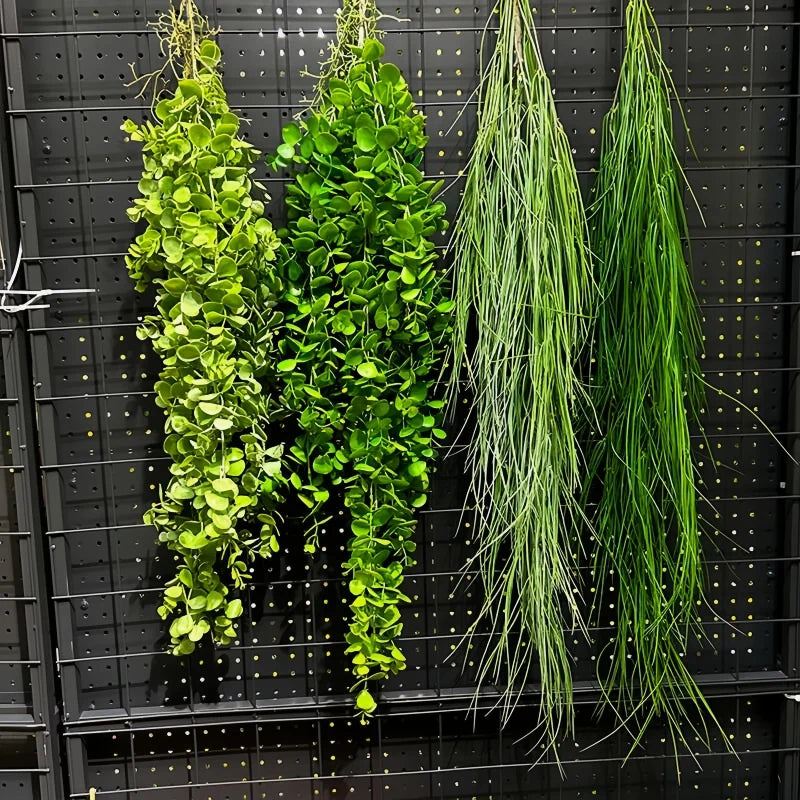 plante artificielle suspendue vigne murale décorative feuilles vertes cordelette jardin maison extérieur naturel