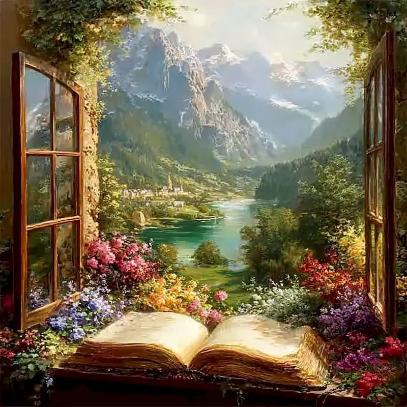 peinture nombres paysage montagnesque kit artiste adultes maison