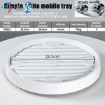 plateau mobile plantes gris blanc grille ventilation moderne pp résinerollable profondintérieur diamètre 40.5cm