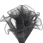 accessoires cheveux blanc rose noir organza plissé translucide élégant romantique adhésif rose artificielle