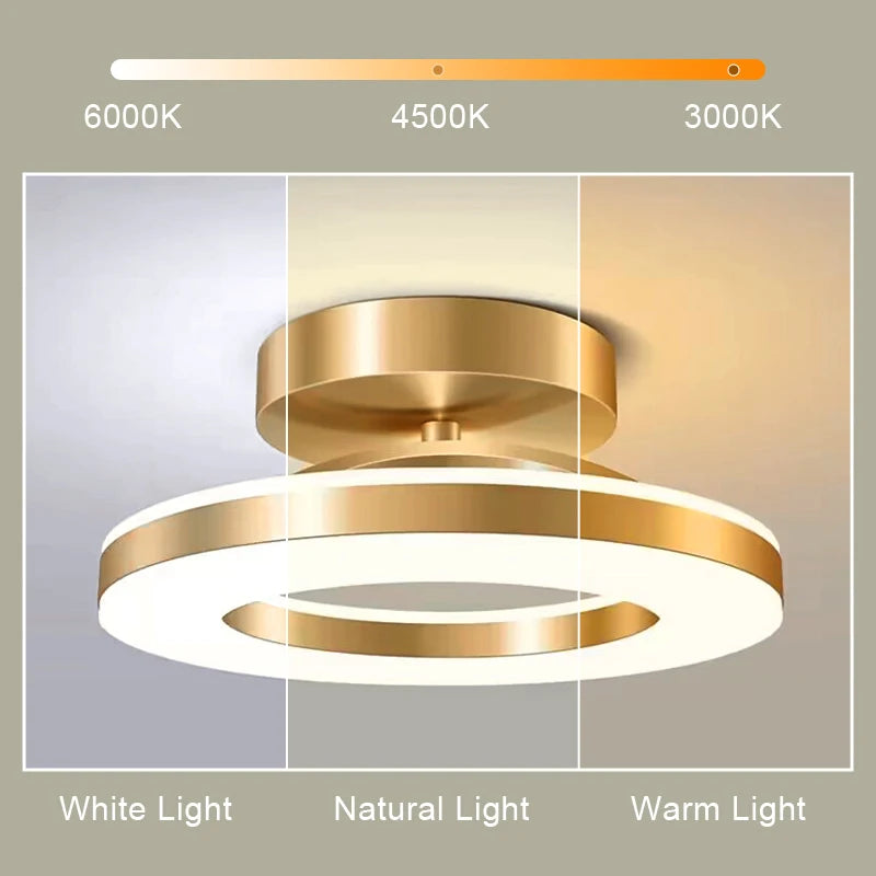 lampe moderne or blanc métal brillant éclairage quotidien led minimaliste couleurs lumière froide