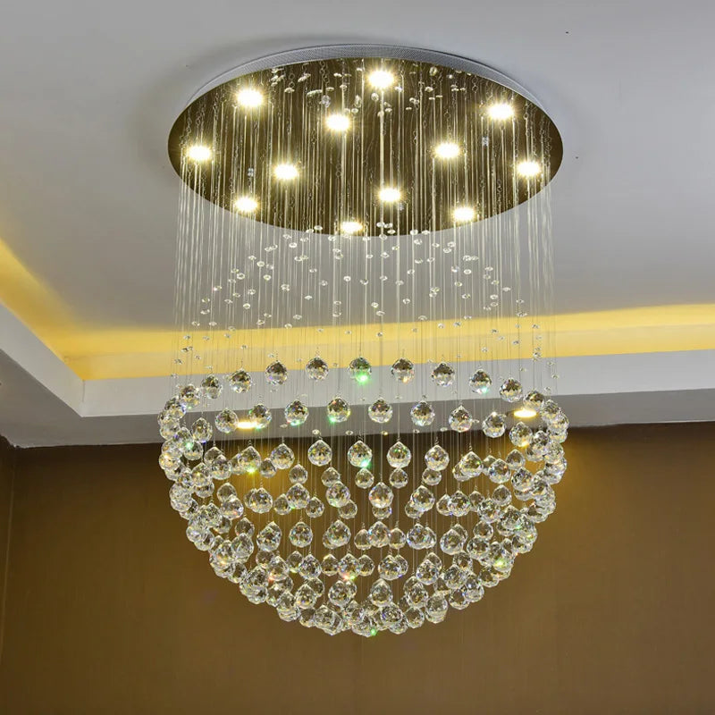 suspension lumineuse moderne cristal transparente 4000k 3000k 6000k