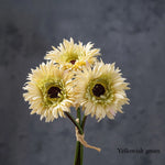 Bouquet artificiel gerbera blanc jaune rose moderne décoration intérieure mariage anniversaire minimaliste