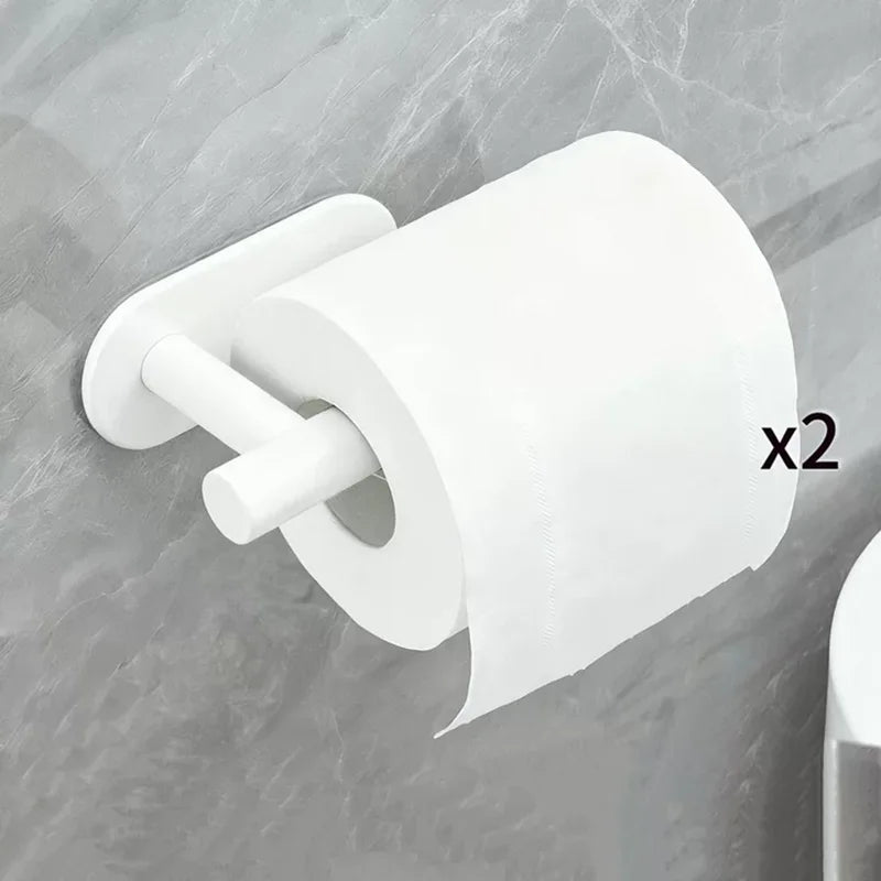 porte papier adhésif plastique blanc moderne salle bains papier toilette hygiénique étanche