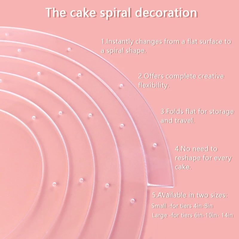 supports gâteau étages spirales transparentes pliables décoration pâtisserie mariage