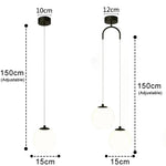 suspension lumineuse pendentif verre blanc structure dorée éclairage moderne chambre étude