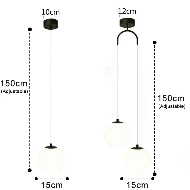 suspension lumineuse pendentif verre blanc structure dorée éclairage moderne chambre étude