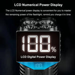 torche led rechargeable camping extérieur 30w lumiere intense noire bluetooth
