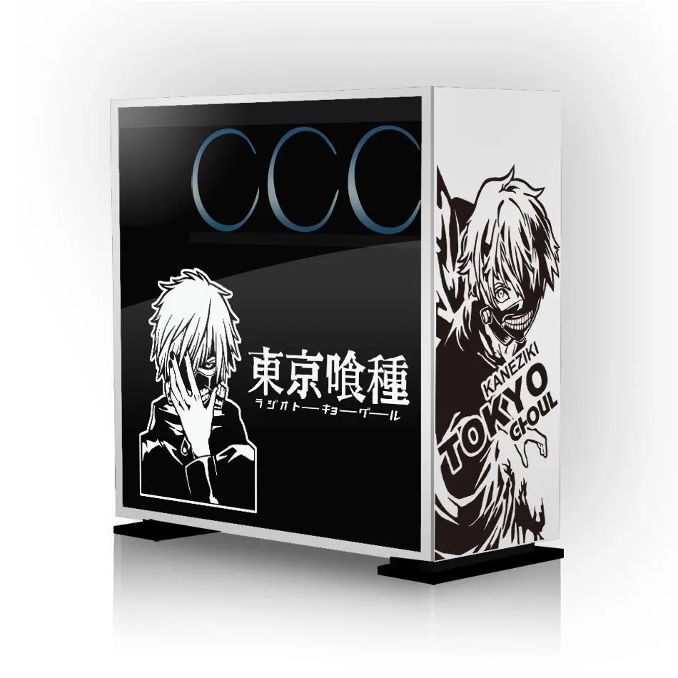autocollants anime personnages tokyo ghoul kaneziki transparents pc noir blanc