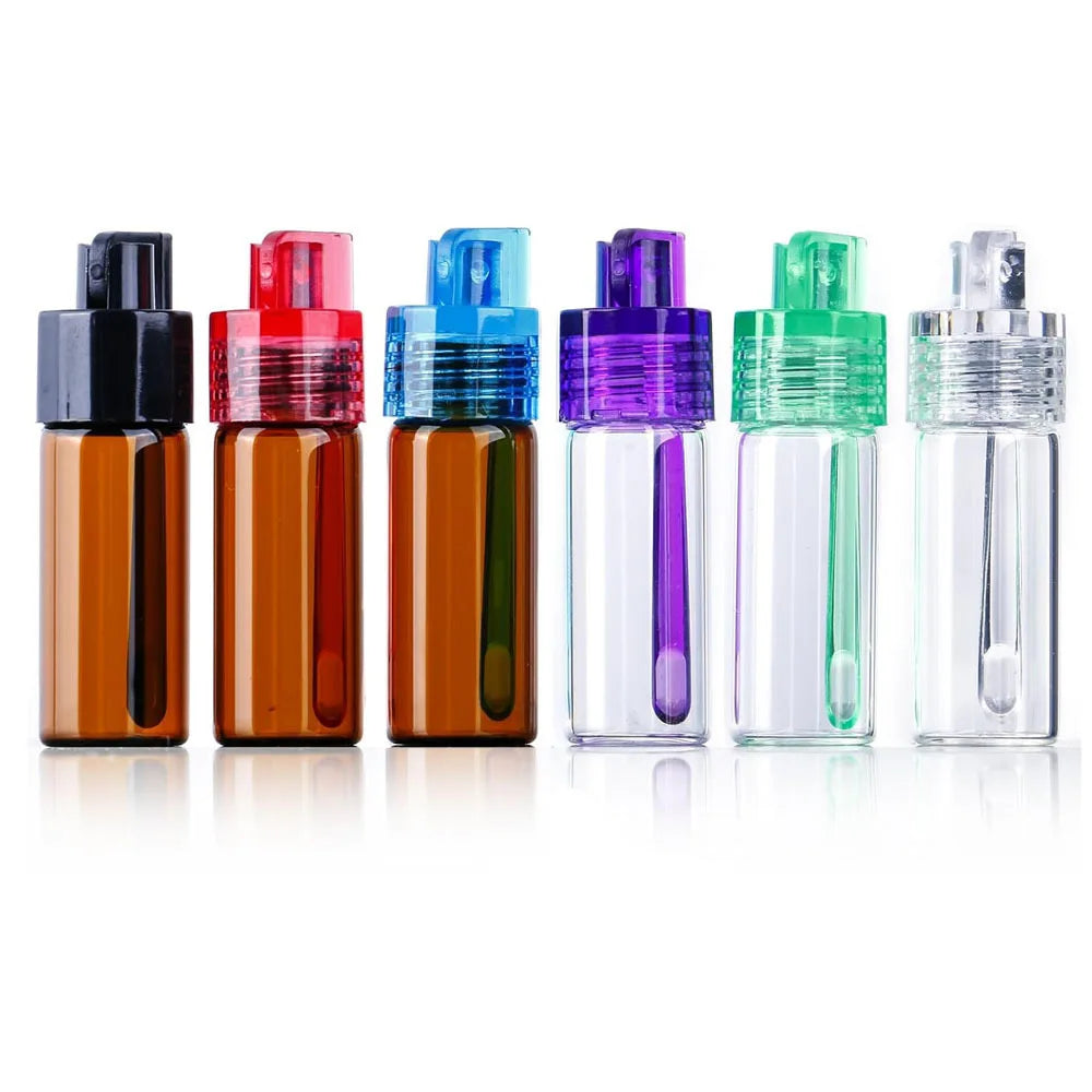 flacons atomiseurs marron rouge rose bleu vert transparent moderne pratique 36mm 51mm