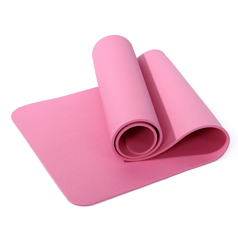 tapis yoga rose rayures horizontales extra épais moderne yoga fitness pilates
