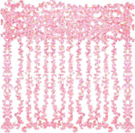 guirlande fleurs artificielles rose clair modernes intérieur mariage anniversaire baby shower clips fixations 180cm