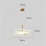 Lampe suspendue moderne minimaliste acrylique blanc doré texturée semi translucide chambre salon