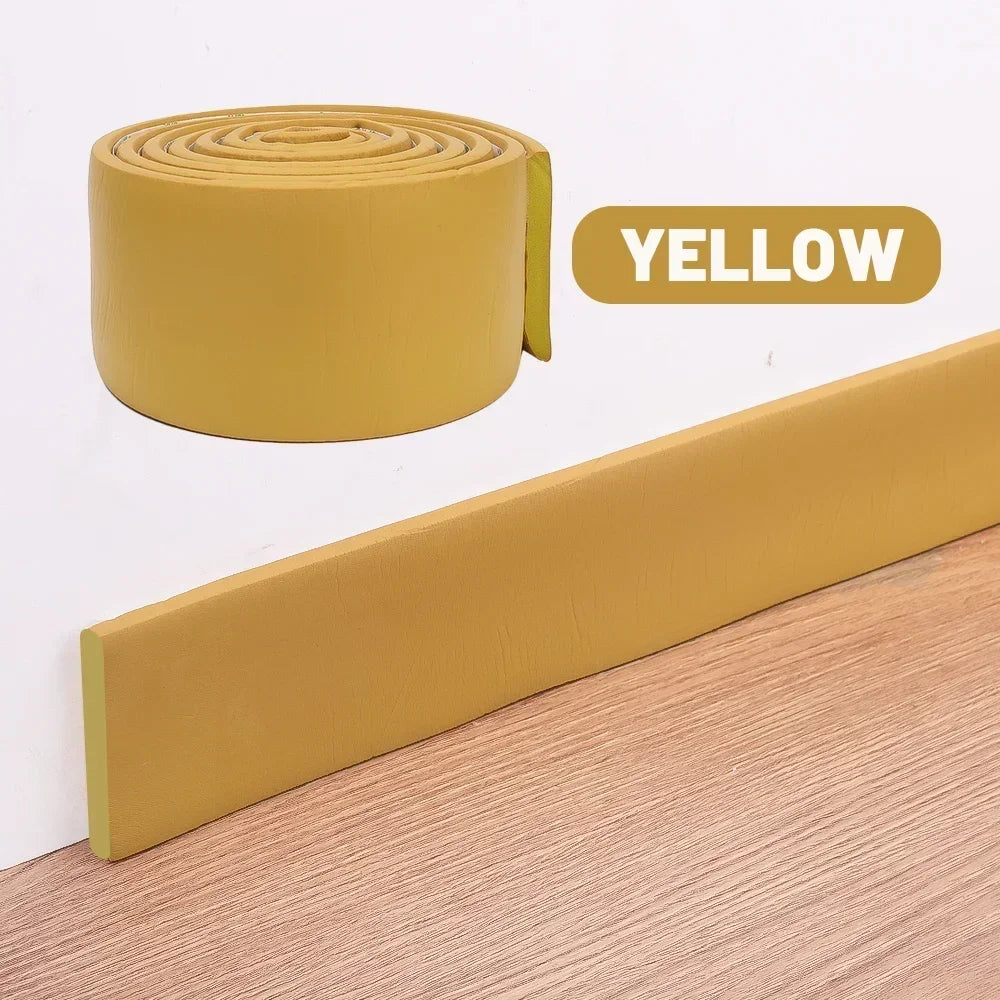 plinthes sol adhésives modernes noires jaunes grisées 2m 4m 6métales lisses opaques