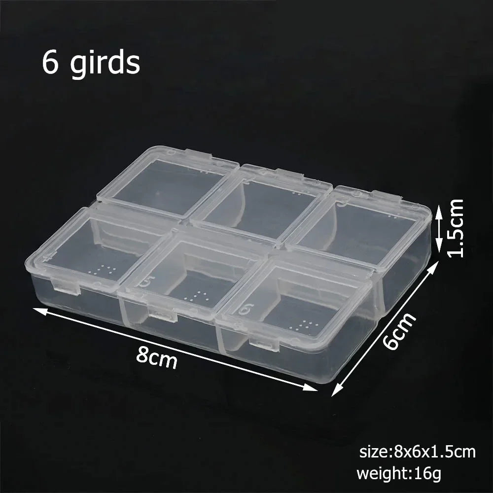 boîtes rangement transparentes modernes 10 compartiments 15 compartiments poignées bijoux fournitures artisanales