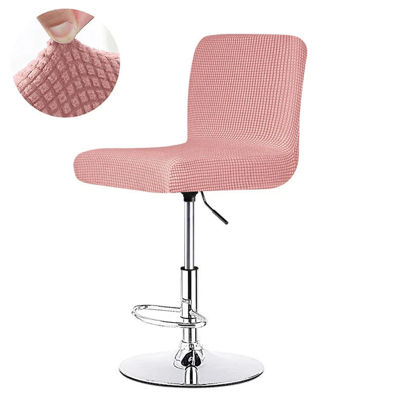 chaise haute moderne tissu carreaux rose gris violet bleu marine beige noir pied rotatif