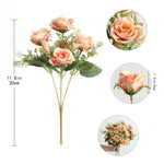 décoration intérieure bouquet roses artificielles soie blanc rouge modernes anniversaire mariage baby shower