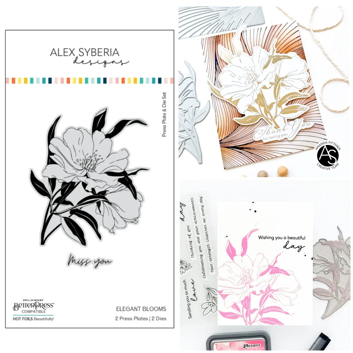 plaque pression gaufrée fleurs abstrait calligraphie cartes scrapbooking artisanal fixations sequins adhésif